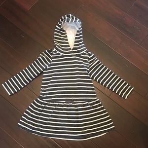 Girls velour hooded dress